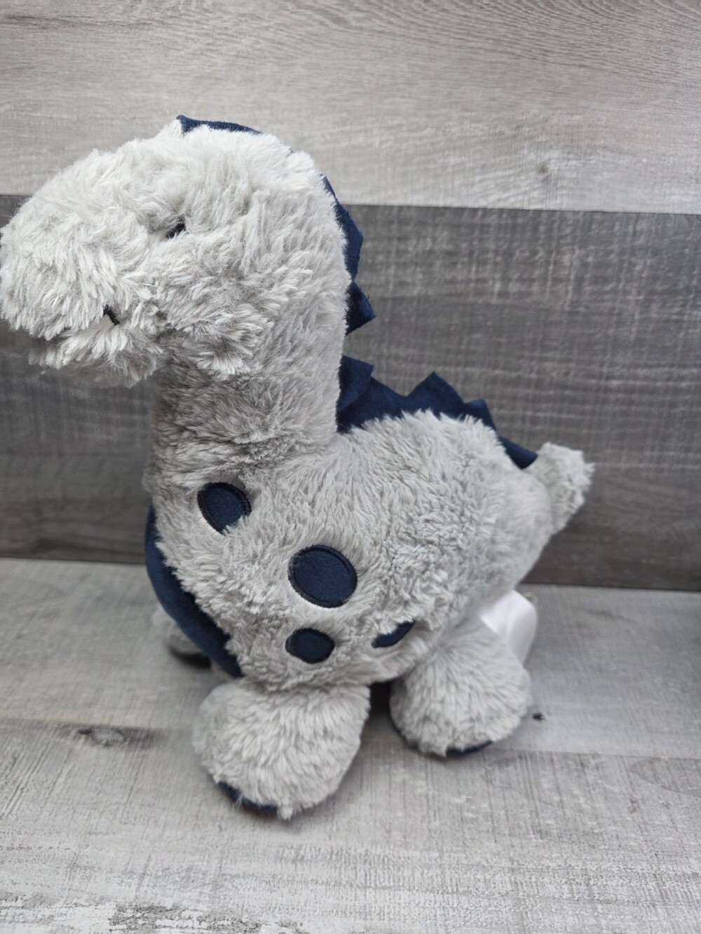 Lambs & Ivy Plush Dinosaur Baby Dino Blue Gray Stuffed Animal Soft 12” g2